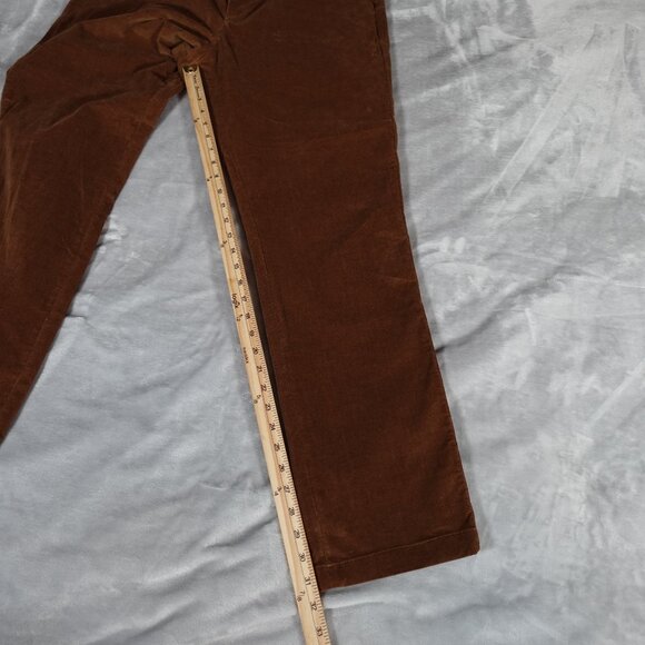 Spoke Sharps Corduroy Chino Pants Mens 35x32 Build C Preppy Flat Front Brown - Picture 12 of 15
